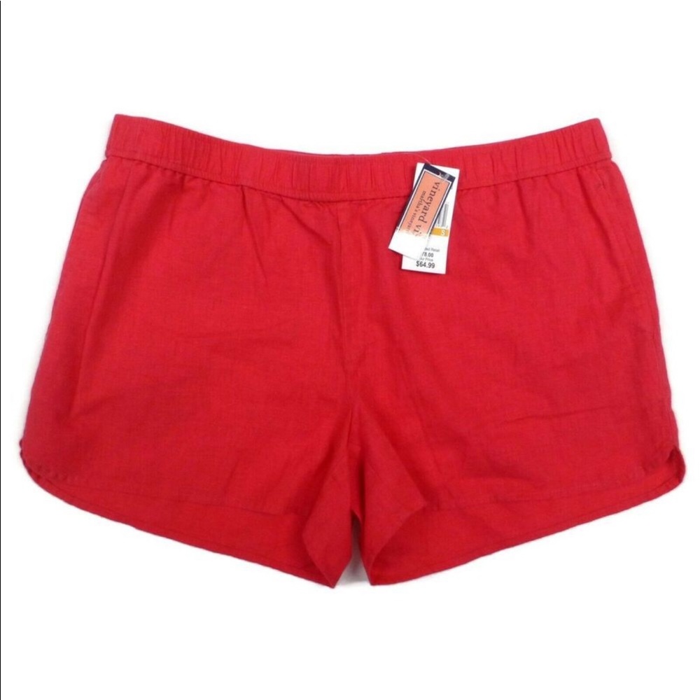 NWT$78 VINEYARD VINES Tulip Pink linen shorts S